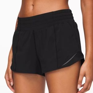 Black Lululemon Tall Hotty Hot Shorts